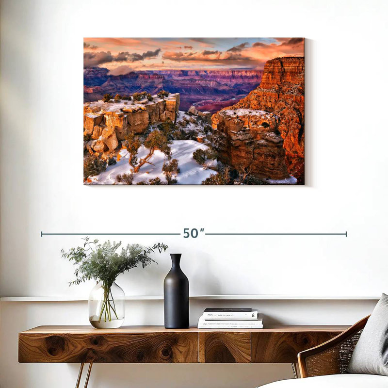Snowy Grand Canyon V, 24" H x 36" W