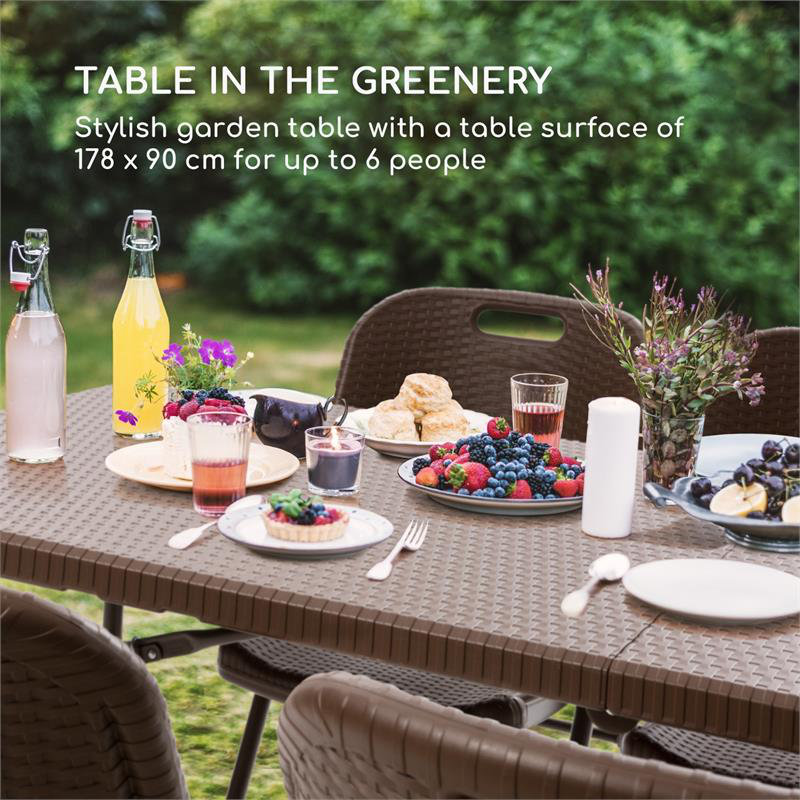 Burgos 6 - Person Patio Dining Set with Rectangular Table , Cushions Included