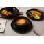 Service de table 12 pièces en grès avec tasses - va au micro-ondes et au lave-vaisselle, empilable, non toxique - service pour 3-1900328424