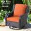 Ensemble de conversation pour foyer en osier / rotin pour 5 personnes avec chaises pivotantes et coussins Guillen-112870075