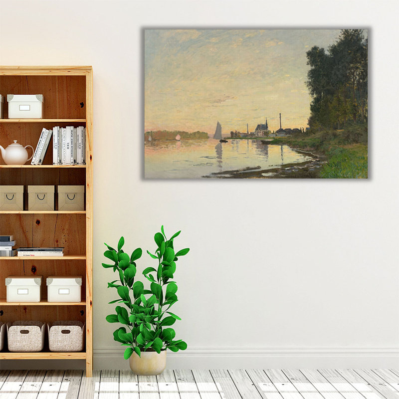 Argenteuil, fin d'après-midi, 1872 - reproduction d'art sur toile, H 12 po x l 18 po