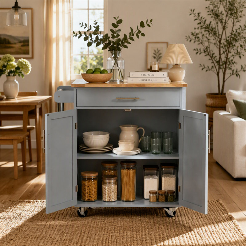 32.8 " W Kitchen Cart