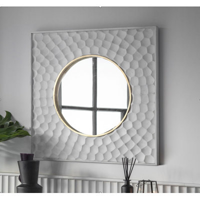 Miroir carré en bois manufacturé Groff