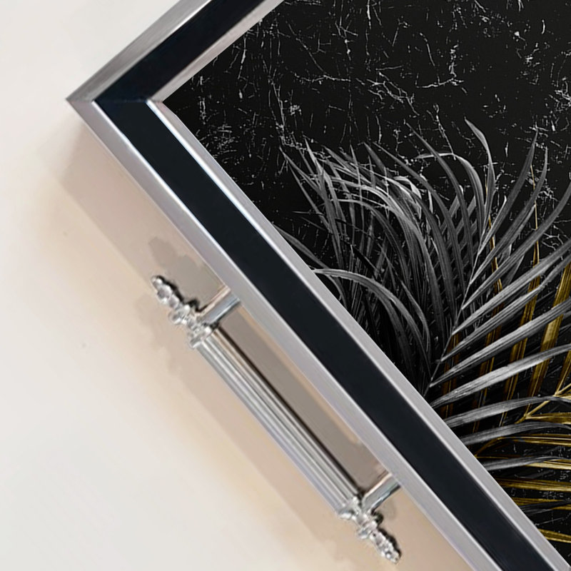 Elegant Glass Tray, 19.7 x 11.4 x 1.4 inches | 100% Durable Glass Construction | Easy to Clean with Damp Cloth | Ideal for Serving, Decorative Display, and Organizing | Stylish Addition to Home Décor