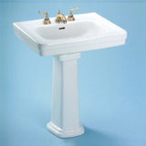 Promenade Ceramic 35" Pedestal Bathroom Sink with Overflow
