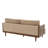 Dayton 72" Square Arm 3-Seater Sofa With Cane Rattan And Wooden Frame-2047231052-2076724309