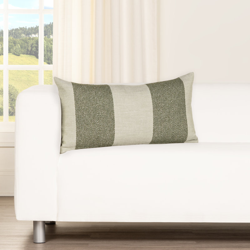 Coussin lombaire d'extérieur Sunbrella Afar Sage, Sauge, 26 po x 14 po, Bourre en polyester