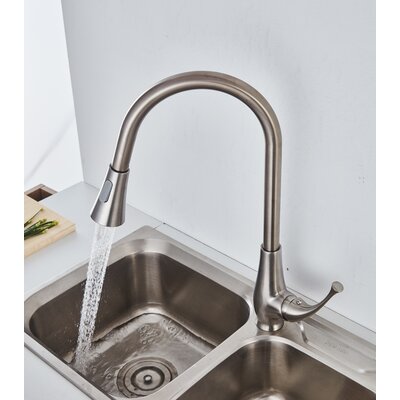 Pull Out Single Handle Kitchen Faucet with Swiveling Spout and Dual Function Spray Head -  KDK HOME, KDK-F-11