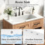 Meubles-lavabos compacts (incluant le meuble et le lavabo), rangements en bois, style rustique.-1907894536