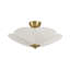 Pleated Flower Bowl Fabric Semi Flush Mount