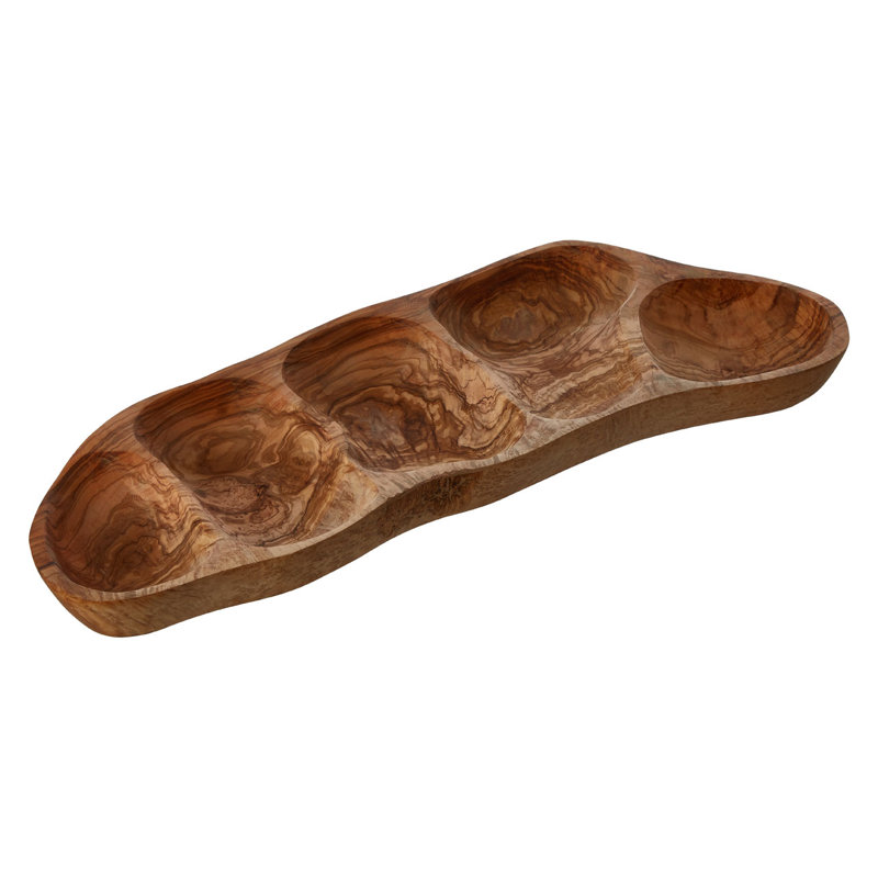 Alpen Home Bester Wood Divided Serving Dish