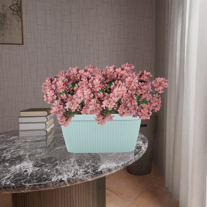 Ensemble de pot à fleurs en plastique, Bleu