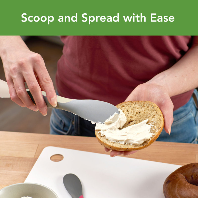 Scoop & Spread Mini Tool Cream/Gray, Cream/Gray