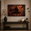 Art sur toile Halloween, sorcière noire-1715108165