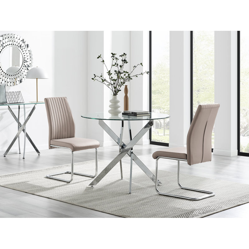 Chowchilla 2 - Person Dining Set, Cappuccino