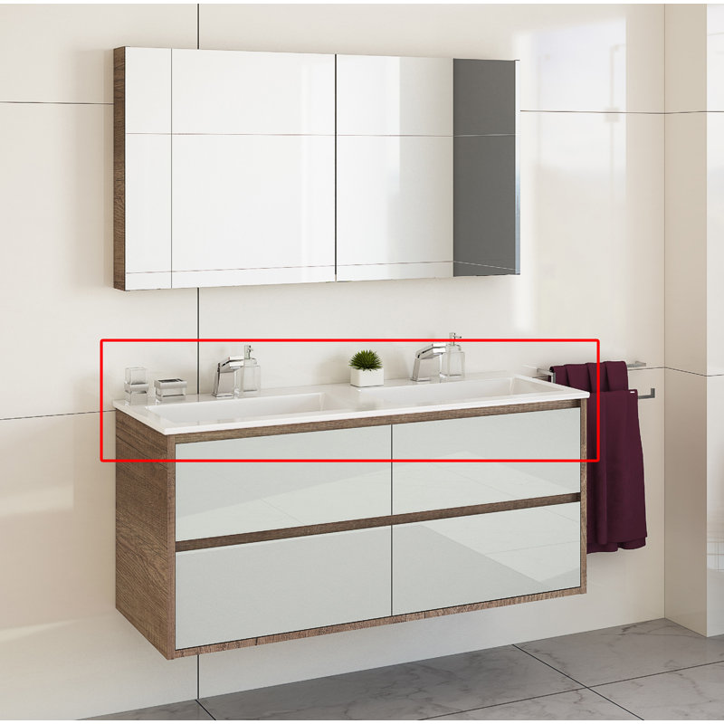 Pippa 1200cm Polyglomerate Bathroom Vanity Top