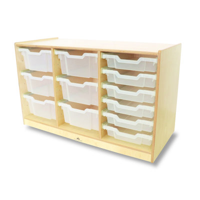 12 Compartment Manufactured Wood Cubby