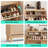 Rattan Shoe Storage Cabinet With Adjustable Shelves And Solid Wood Legs, Boho Modern Shoe Rack-119402759
