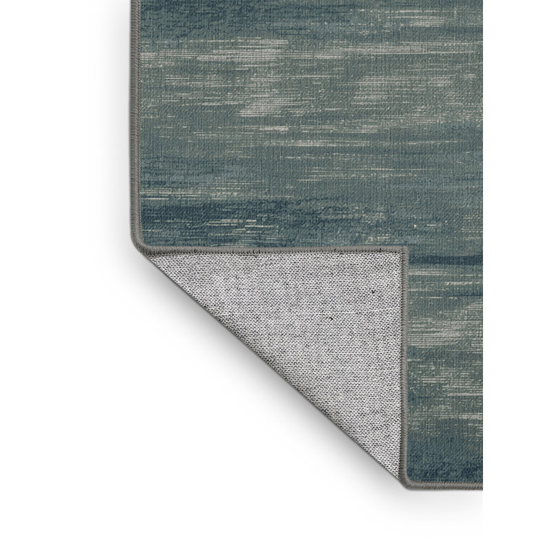 Tapis abstrait gris lavable à la machine, Carré 7 pi