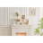 Bookshelf, Freestanding Wood Open Bookcase with 5 Cubes, with 2 keyhole hangers, Office Décor Rectangular Storage Shelf