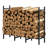 Three - Section Black Spliced Firewood Rack