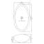 Novatto 15'' Black/Copper Glass Oval Bathroom Sink