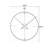 Black Round Skeleton Wall Clocks-135089281