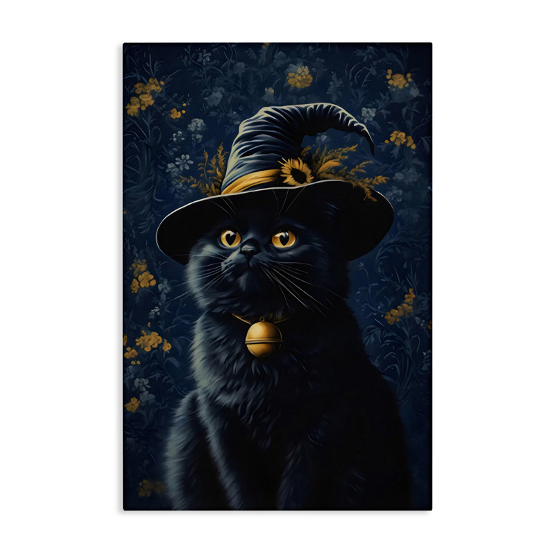 Mystical Blue Witch Cat, conception par Arlington Prints, H 24 po x l 16 po