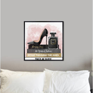 Oliver Gal Fashion and Glam Wall Art Framed Canvas Prints '454 Strand Luxe' Road Signs - Gold, Black - 24 x 16