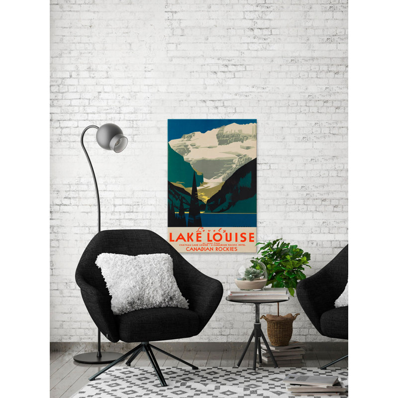 « jolie lake louise », publicité sur toile tendue, H 18 po x l 12 po