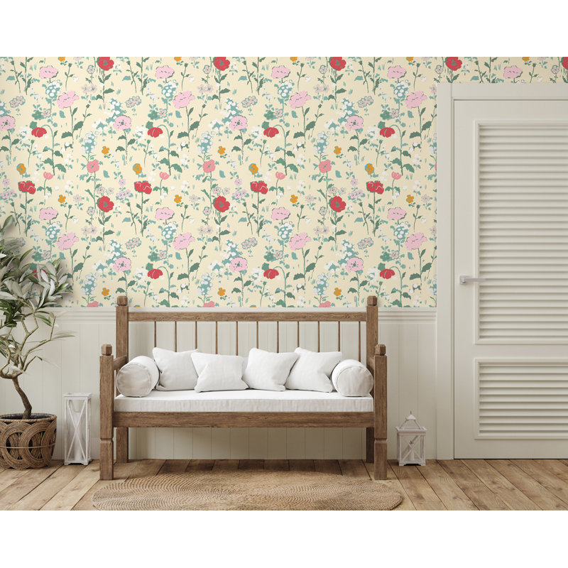 Paule Marrot Floral Wallpaper Double Roll, Cream