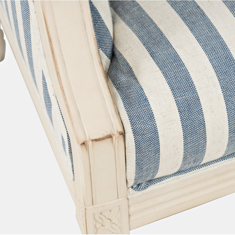 Fauteuil de 29 po de largeur Rowena, Rayures bleues
