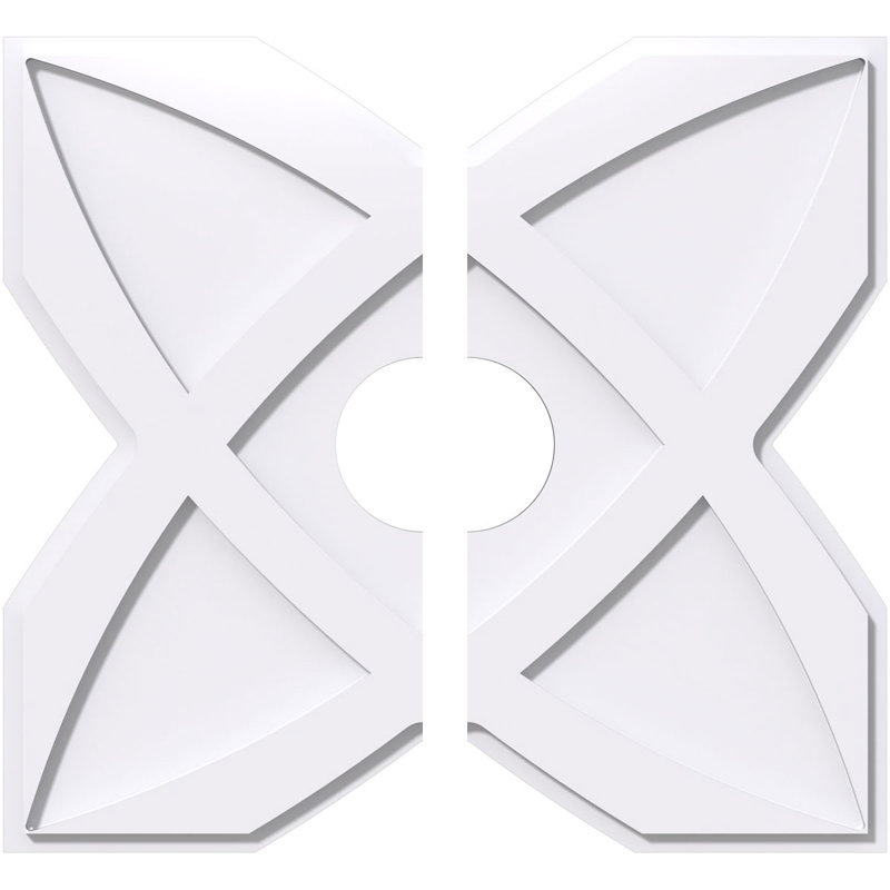 Médaillon de plafond contemporain en PVC de qualité architecturale Titus de 34 po x P 7 po x P 11 3/4 po x P 1 po