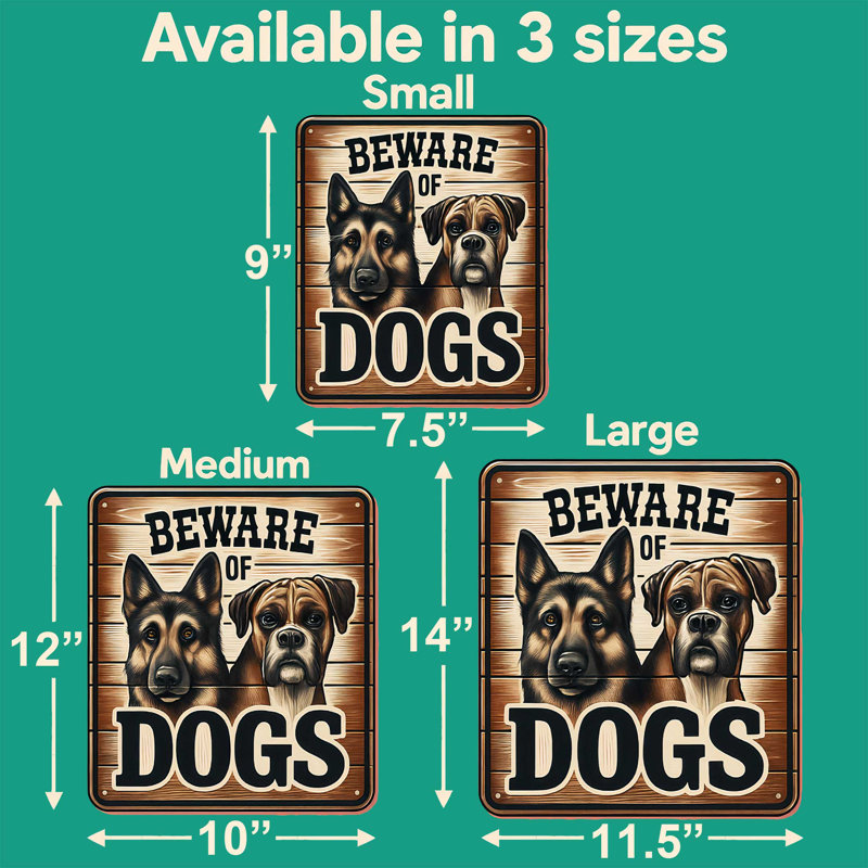 Enseigne en bois K demiani Méfiez-vous des chiens