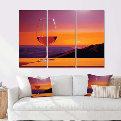 Vinos Vista I - Wine Canvas Wall Art Set