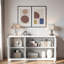 Buffet moderne à 3 portes avec 2 espaces de rangement spacieux et des pieds en bois