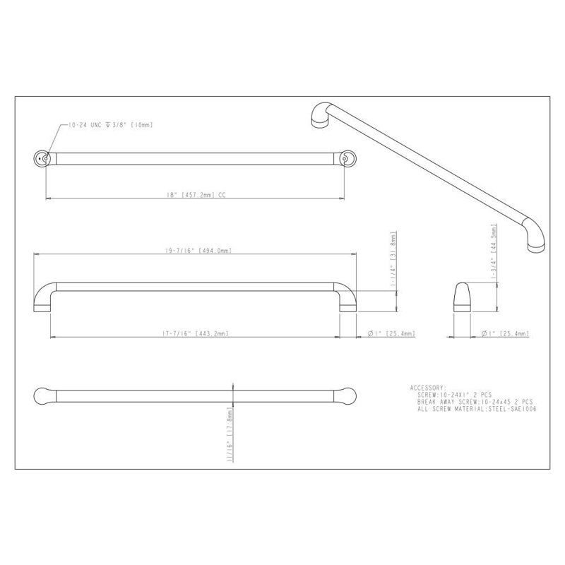 Loxley Appliance Pull, Polished Chrome, 12"