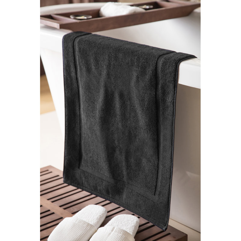 Belledorm Madison Towel Range Cotton Bath Rug, Black