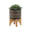 Set Of 2 5/8" Planter With Stand For Patio Backyard