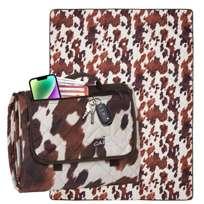 Couverture de pique-nique en peau de vache imprimée 80 x 60