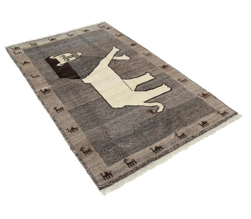 Tapis persan Shiraz finement noué à la main 4 pi 2 po x 6 pi 10 po