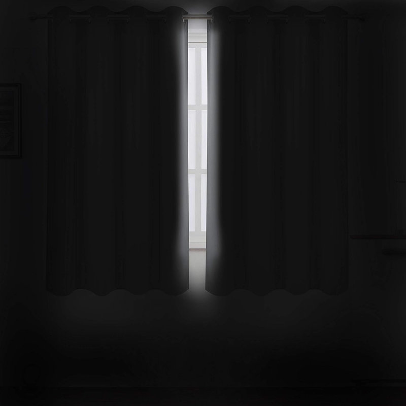 Curtain Pair, 52" W x 72" L, Gray