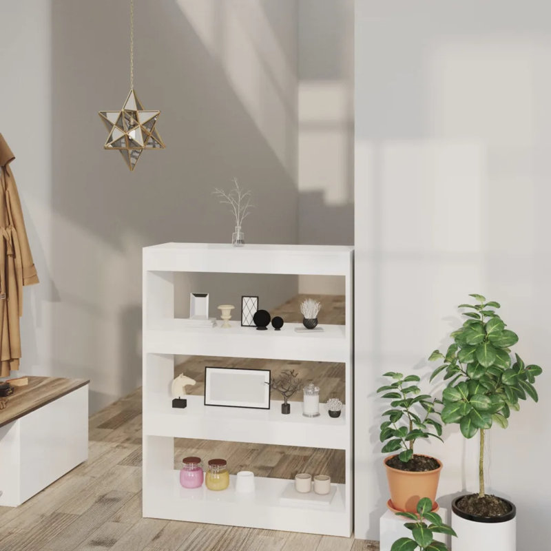 Geisha Etagere Bookcase, 103cm H x 80cm W x 35cm D, Grey