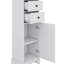 Armoire de rangement haute avec 3 tiroirs et porte, organisateur de salle de bain à tour mince, tablettes réglables