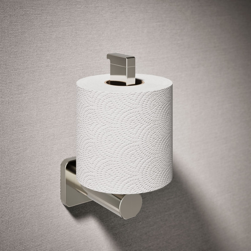 Parallel Vertical Toilet Paper Holder, Polished Nickel
