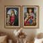 Madonna avec enfant et anges, scène sacrée classique - ensemble de 2 reproductions d'art encadrées de qualité supérieure sur papier 26 po x 36 po-715982834-715982837