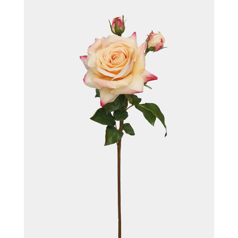 Real Touch Prestige Soft Yellow Rose 22", Pink