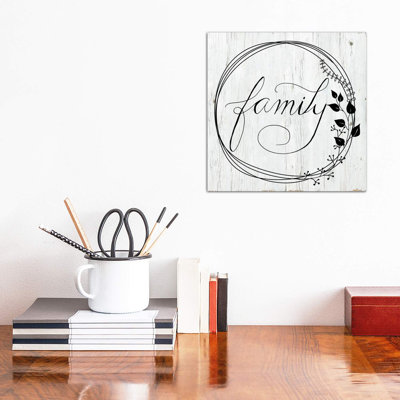 Family 1 Piece Wrapped Canvas Wall Art