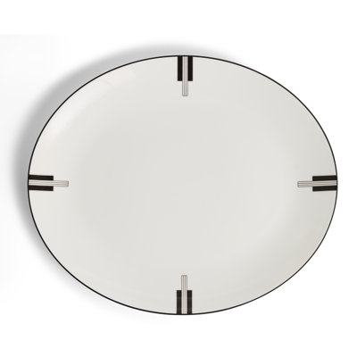 Vera Wang Luxe Graphite 13in Oval Platter