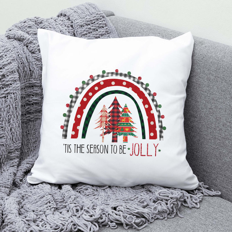 Christmas Rainbow8 Reversible Throw Pillow, 20" x 20"